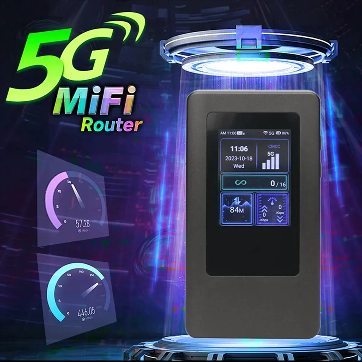 MiFi Mobile Modem Hotspot 5g Sim Card Wireless Router Dual Band Portable 5Ghz WiFi Device Support Locked Frequency Band