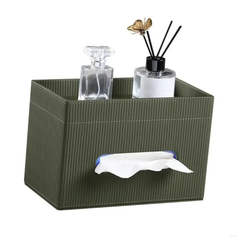 PU-Leder-Tissue-Box-Abdeckung, rechteckiger Papierhandtuchhalter für Wohnzimmer, Schlafzimmer, Badezimmer, Heimdekoration, B03E – Detail 7