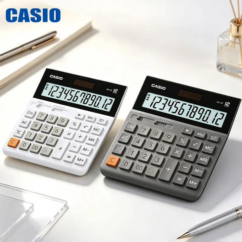Casio DH-12/MH-12/DH-14/DJ-120D Tax and Finance Firm Office Calculator - 12-digit display, silent button, luxurious large screen
