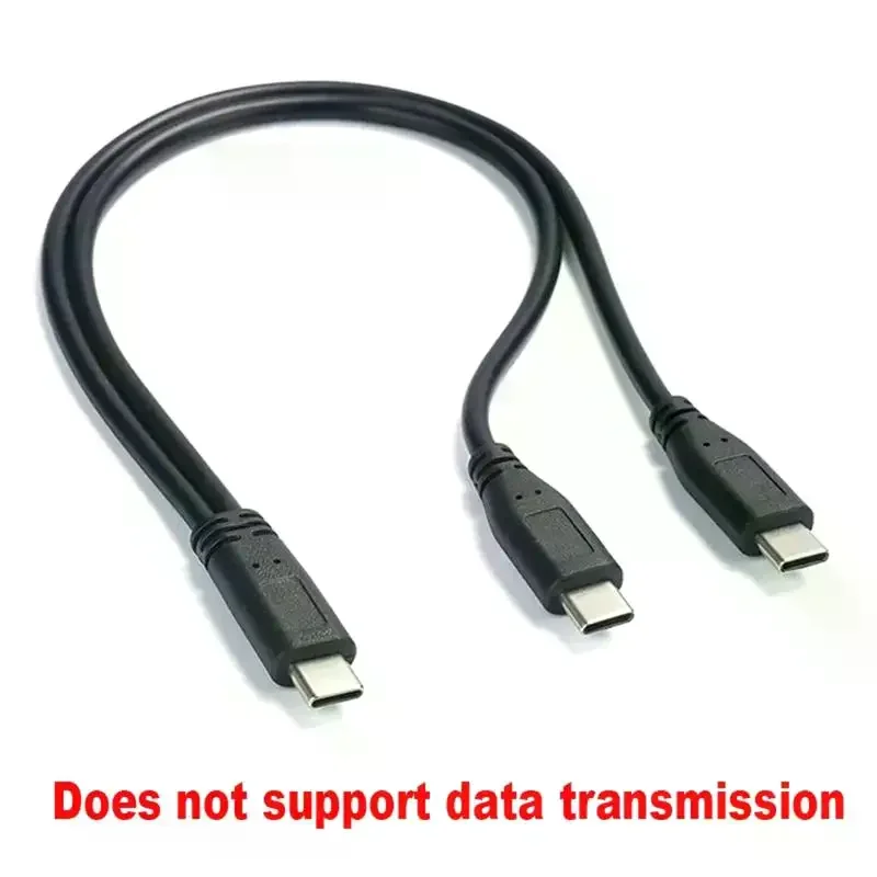 USB C Cable Splitter Type C 1 To 2 Extension Cable Wire For PC Phone Tablet 15W 3A Power Adapter Cord Charging Converter Line