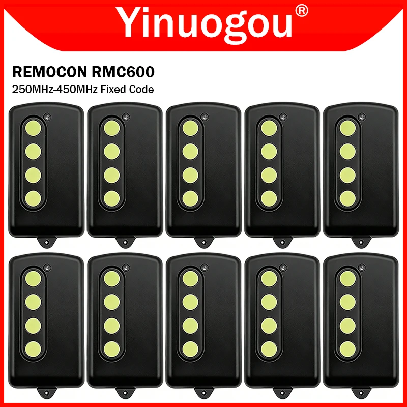 

REMOCON 600 MC600 RMC610 RMC555 LRT-1 Garage Door Remote Control 250-450MHz Fixed Code Remote Control for Electric Gate Opener