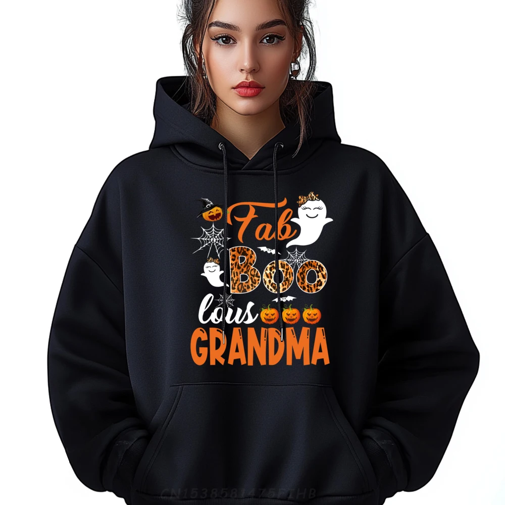 

Leopard Fab Boo Lous Grandma Spooky Halloween Costume Graphic Tee Hoodie Man Clothes Man Sweatshirts