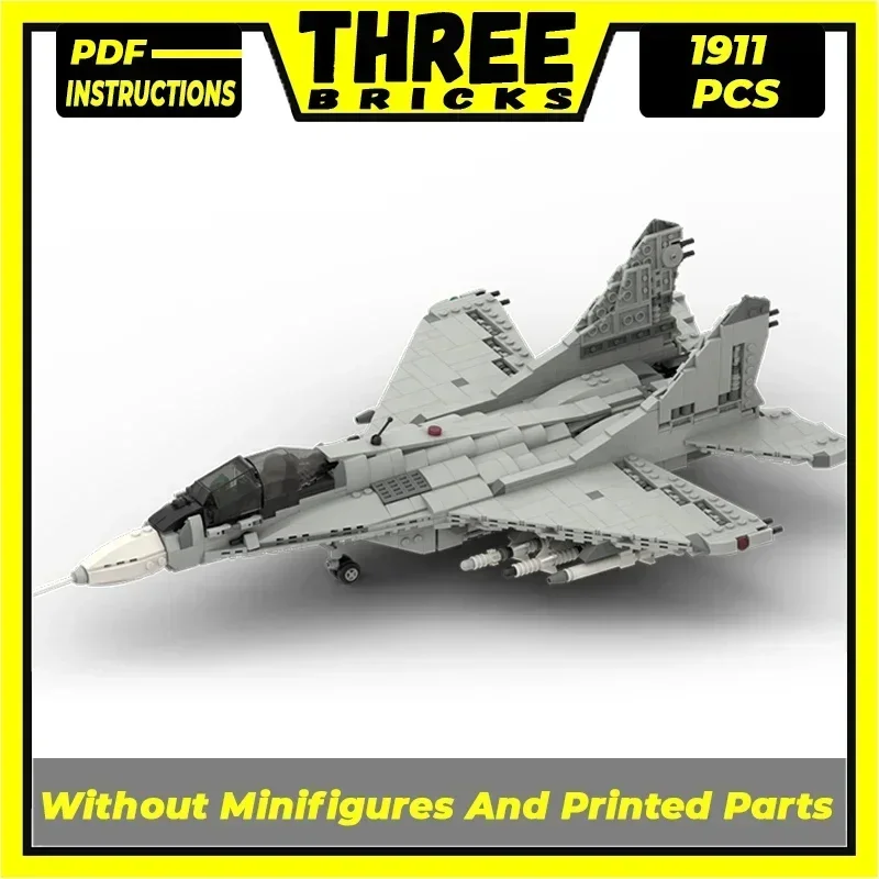 Moc Building Bricks Military Model Mikoyan MiG-29 Fighter 1：35 Technology Modular Blocks Gifts Christmas Toys DIY Sets Assembly