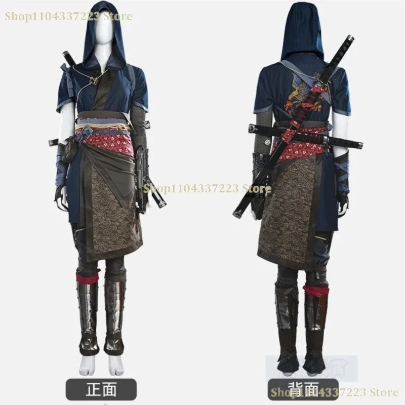 أزياء Naoe Creed Shadows التأثيرية Kunoichi Iga لعب الأدوار Assassin's Fujibayashi Cotume Ninjia ملابس حفلات الهالوين بدلة نسائية