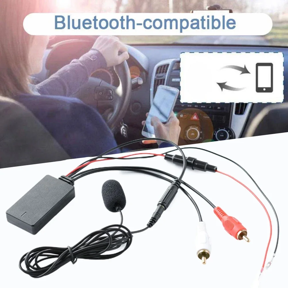 VERYUS Car Wireless Bluetooth Receiver Module AUX Adapter Music Audio Stereo Receiver Bluetooth 5.0 Radio Cable Adapter 2RCA Con