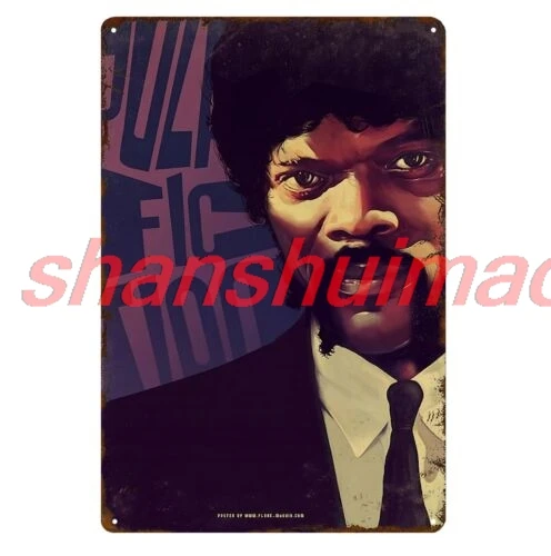 Pulp Fiction Samuel L. Jackson Movie Metal Poster Tin Sign 20x30cm sign