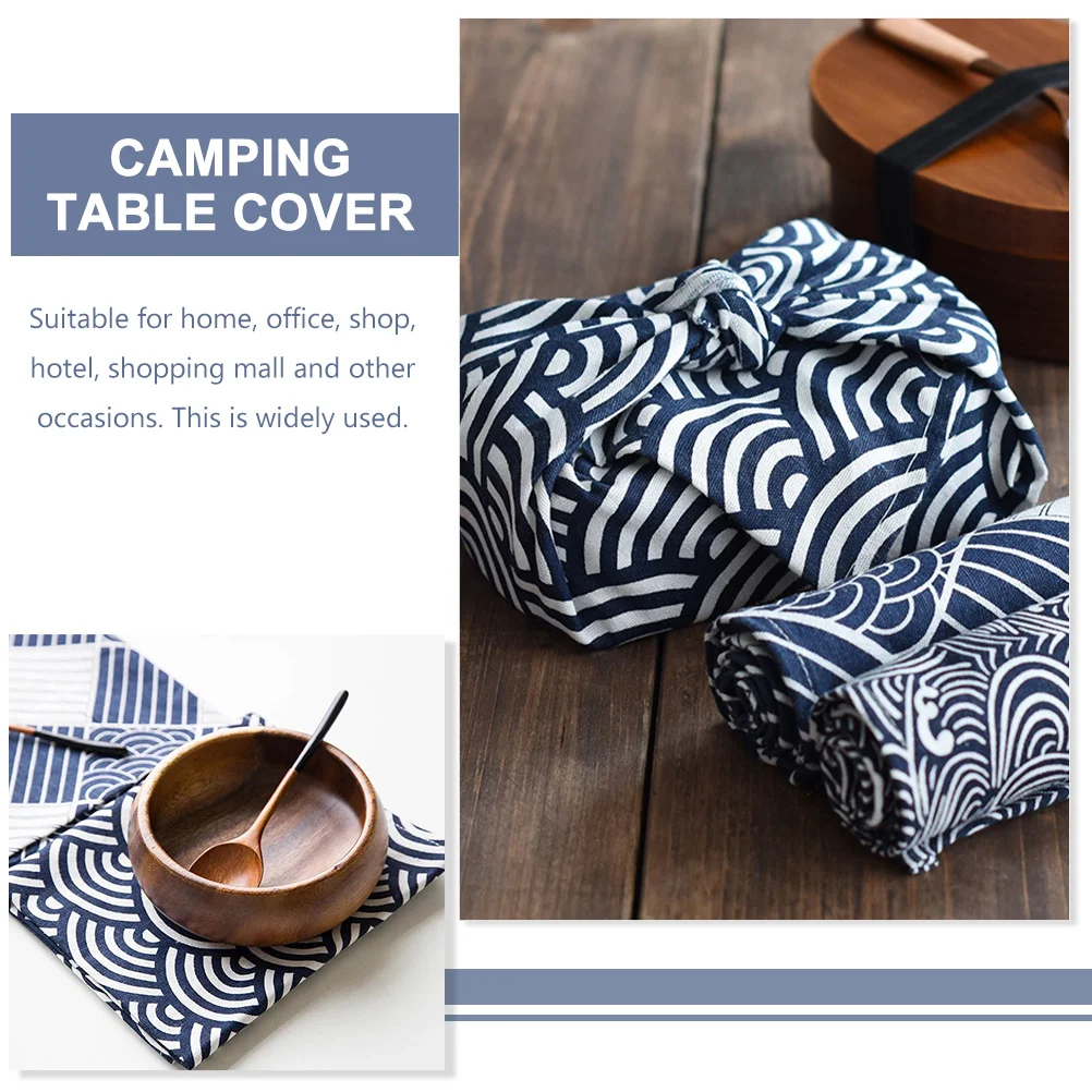 3 Pcs Japanese Bento Wrap Picnic Tablecloth Cover for Tablecloths Rectangle Household Outdoor Travel Banquet Wedding Decor