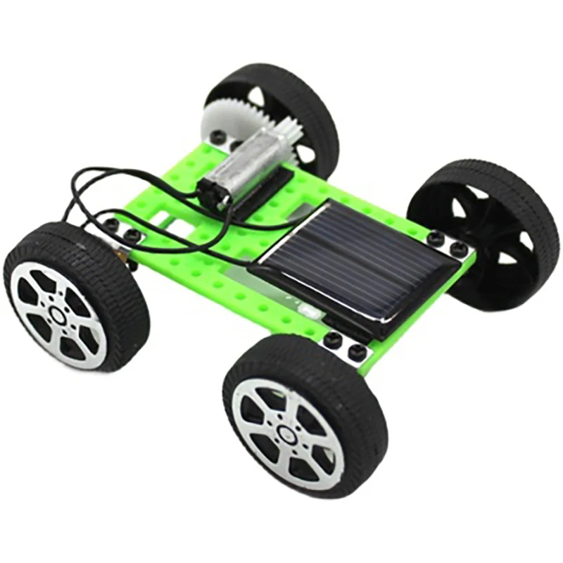 DIY Solar Car Mini Powered Car Kit Children's Gadgets Hobby Fun Children's Robot Car Assemble Kit Gift
