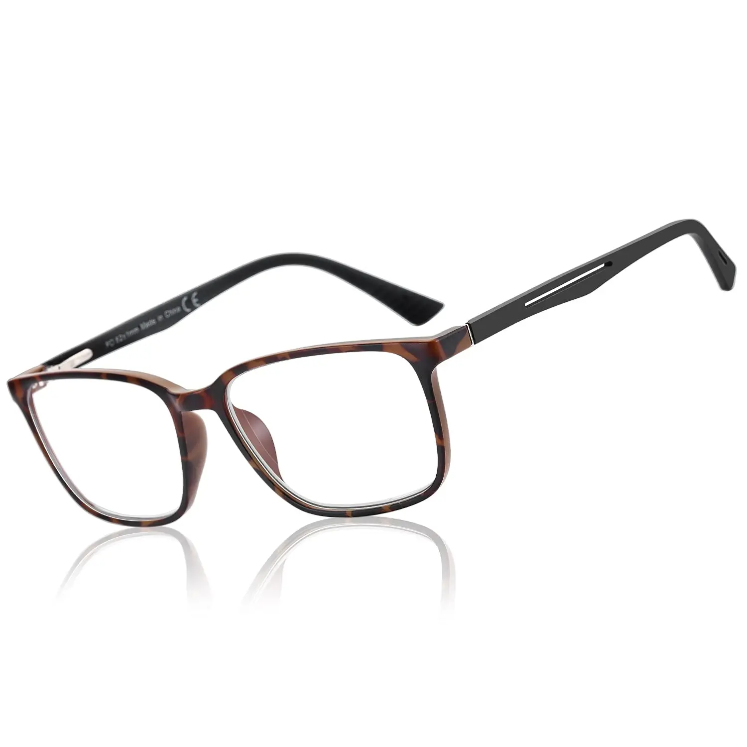 

ZENOTTIC Square Anti Blue Light Reading Glasses for Men Women Sport Tortoise Readers Anti Glare Computer Glasses