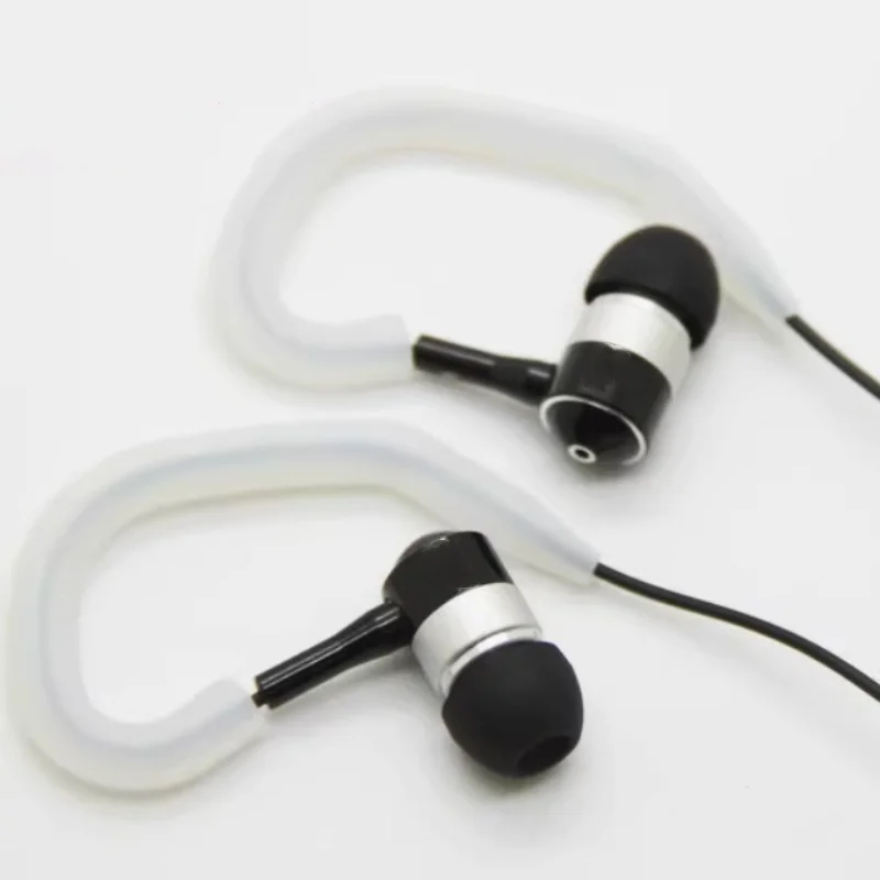 Ganchos para las orejas de silicona, Clips para cables de auriculares, gancho para la oreja de repuesto, colgador para colgar en la oreja, pendientes redondos, 4 Uds.