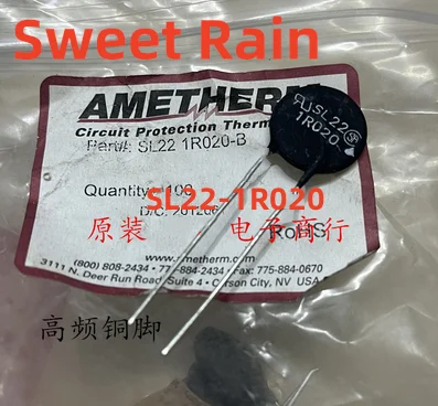 

100% New and original AMETHERM original NTC SL22 R020 1 Ω 20A NTC thermistor SL22-1R020 Circuit Protection Thermistor