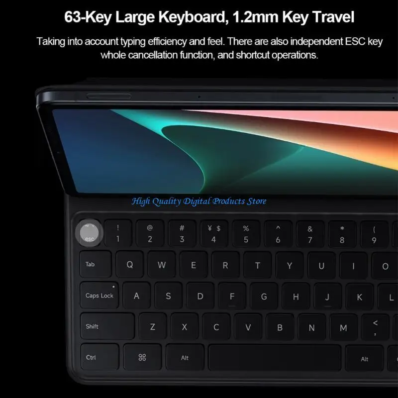 

U2JE Keyboard Case for Mi Pad 5pro/ Mi Pad 5 Tablet Durable PU Leather Cover with Detachable Keyboard