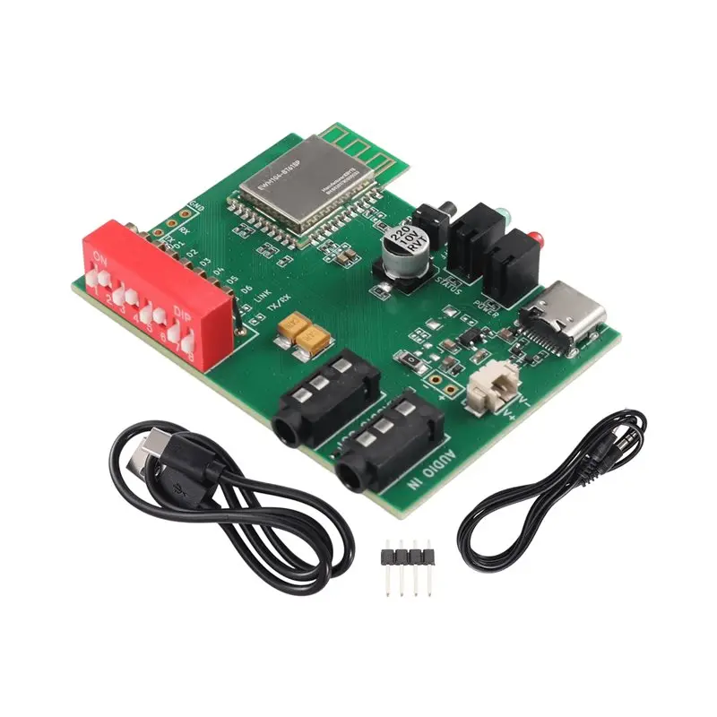 A97I-EWT104-BT61SP Bluetooth Audio Development Board Dual 3.5Mm AUX Input Interface BLE5.4 Audio Data Transmission Broadcast Mod