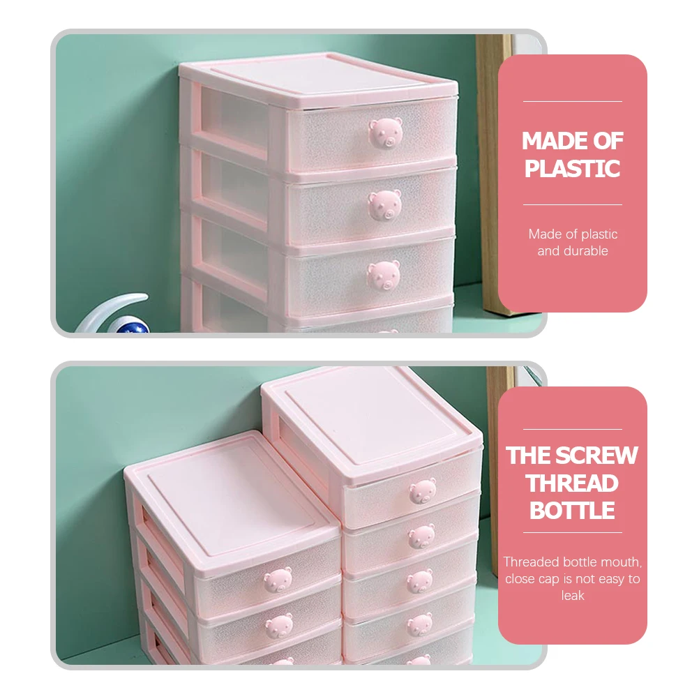 

Drawer Storage Box Plastic Desktop Organizer Boxes File Cabinets Cosmetics Sundries Multi Purpose Miss