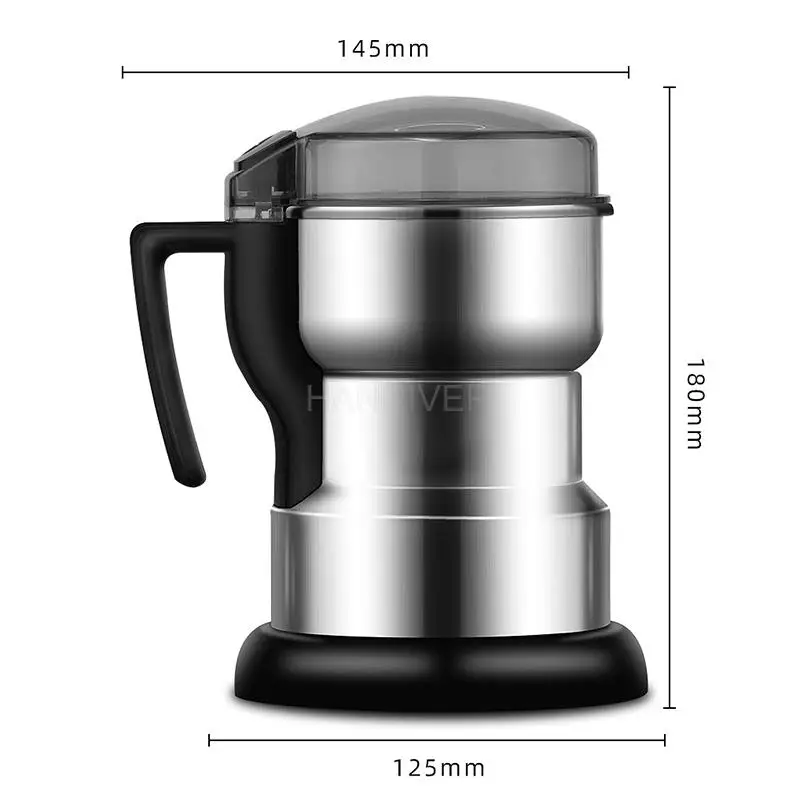 Electric Coffee Grinder Kitchen Cereal Nuts Beans Spices Grains Grinder Machine Multifunctional Home Coffee Grinder EU Plug 220V