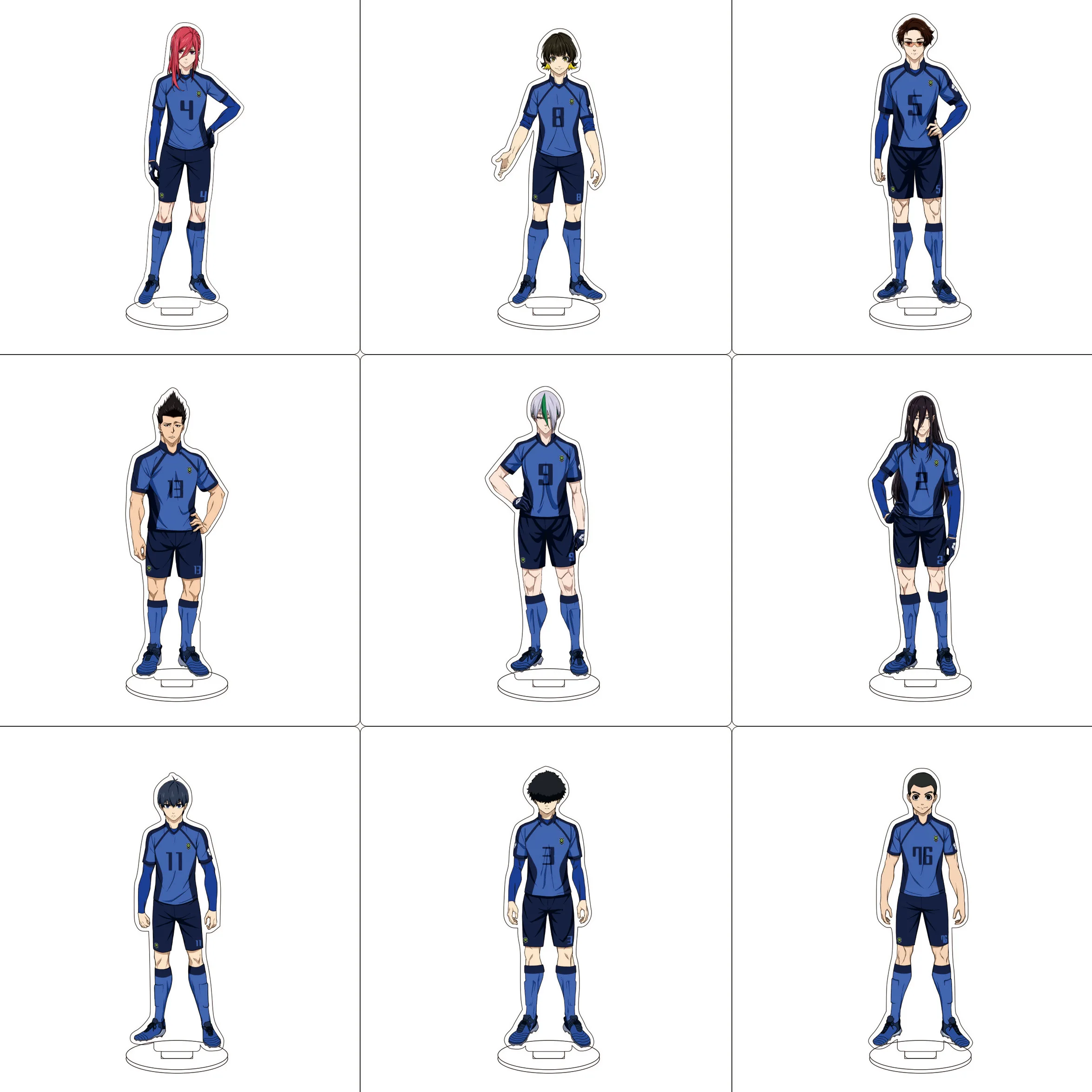 Anime BLUE LOCK Acrylic Stand Ornaments Itoshi Sae Isagi Yoichi Bachira Meguru Rensuke Kunigami Figure Stand Halloween Gifts