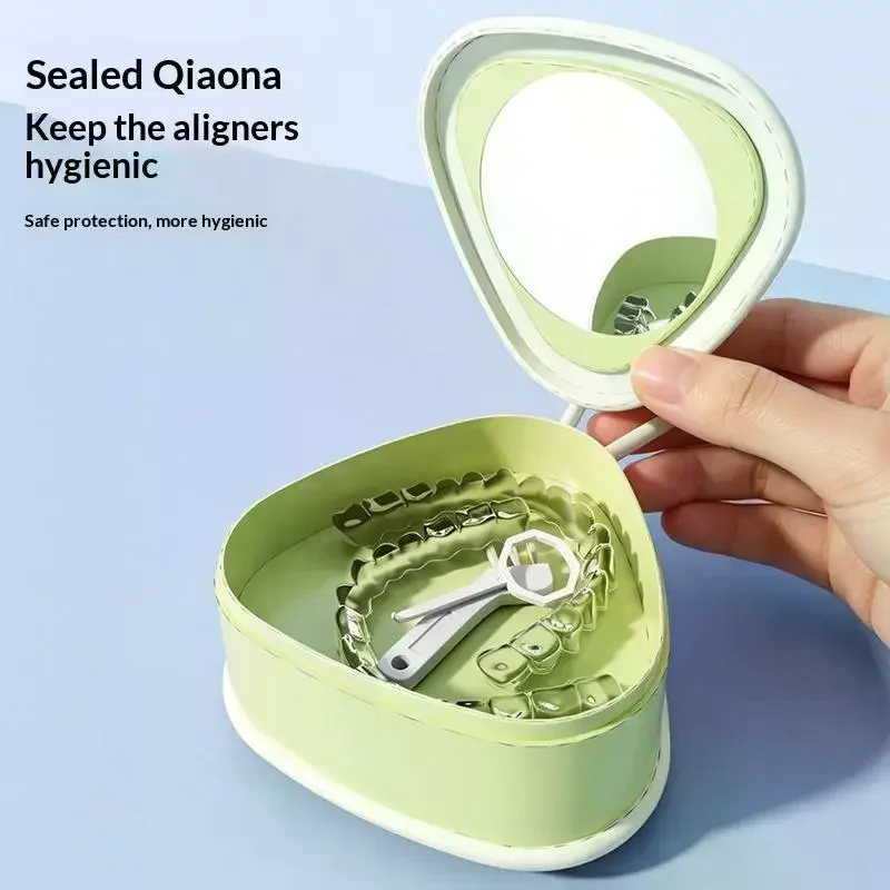 Retainer Case Mouthguard Organizer Box Dental Appliance Supplies Denture Fake Teeth Mouth Guard Container Denture Storage Box