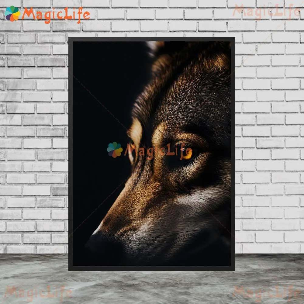 Wild Animals Leopard Tiger Lion Wolf Eyes Poster Wall Pictures For Living Room Wall Art Canvas Painting Home Decor Unframed