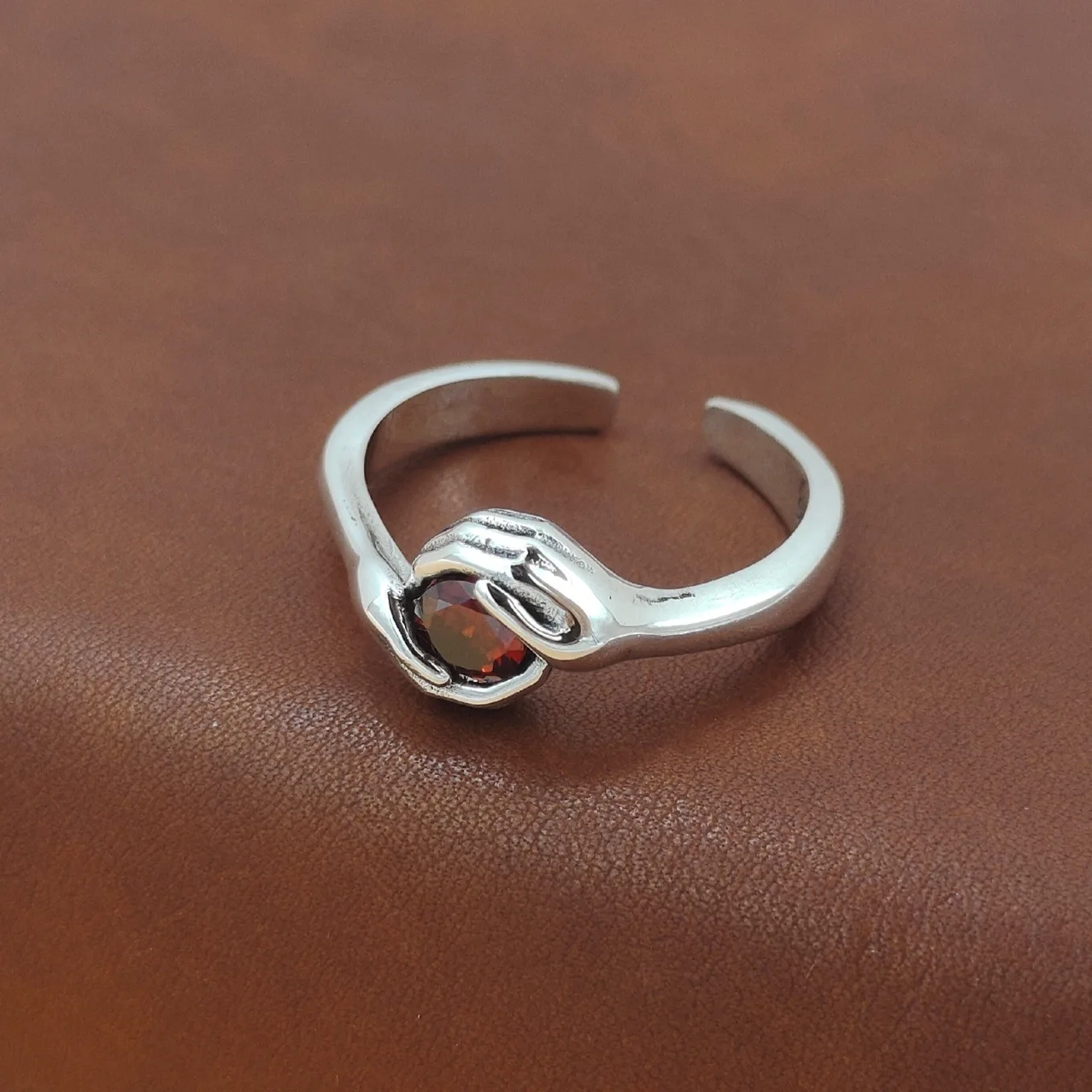 Korean ins cold style casual finger ring for women open index finger ring 925 sterling silver easiest for match ring
