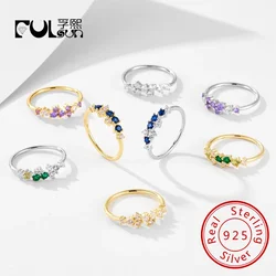new minimalistic birthstone zircon trend the night sky Inspired twinkling stars Stackable cluster rings jewelry for women girls