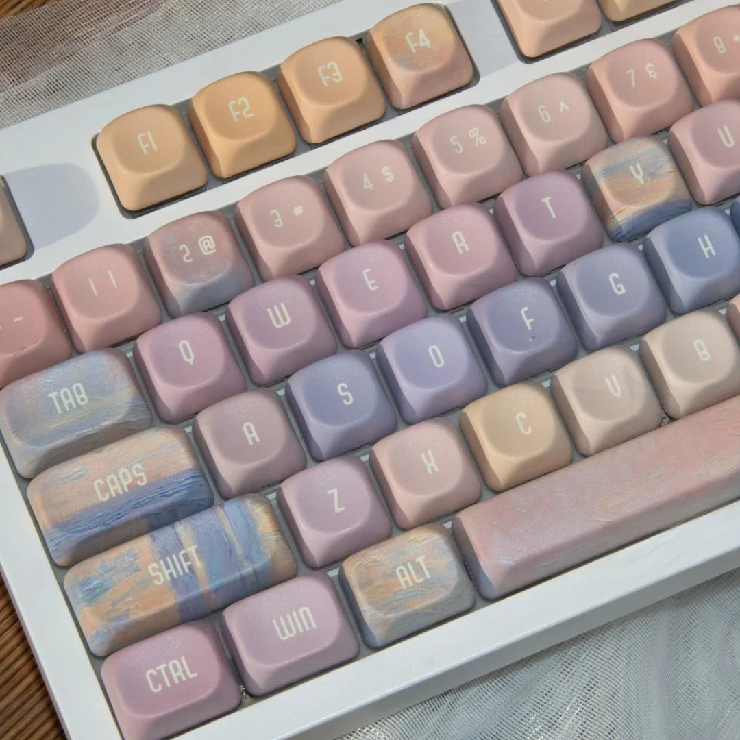 

133 клавиши, профиль MOA, пятисторонняя сублимационная краска, колпачки для клавиш из ПБТ, пользовательские колпачки для клавиш для игровой клавиатуры Cherry Gateron MX Switch