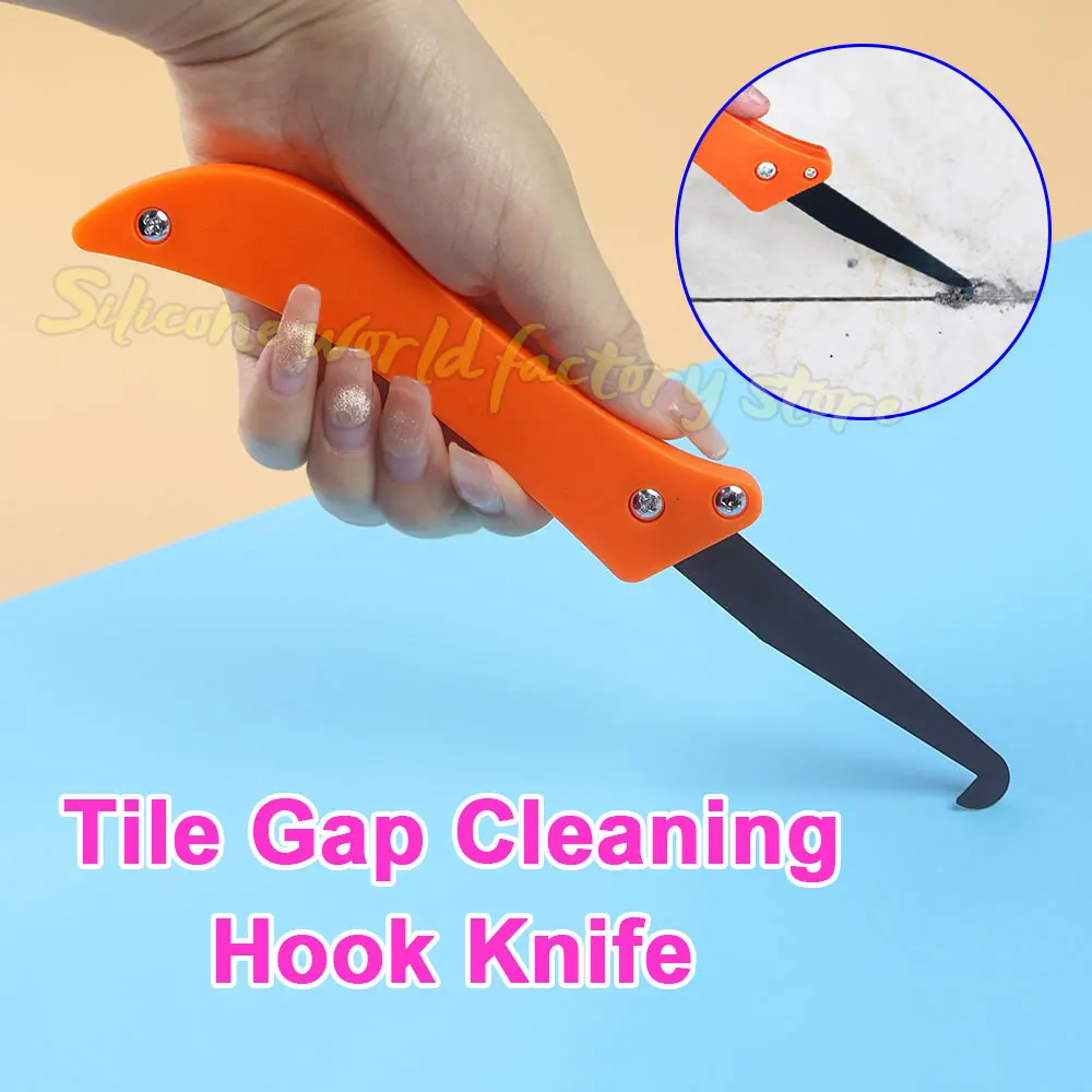 Silicone World Foldable Gap Hook Knife Tile Repair Tool Old Mortar Cleaning Dust Removal Hand Tools for Floor Wall Seam Cement - Image 2