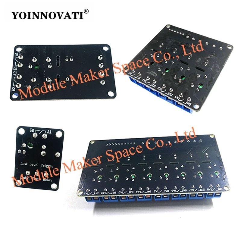 Low Level 5V 1 2 4 8 Channel SSR G3MB-202P Solid State Relay Module 240V 2A Output with Resistive Fuse Diy Kit For ARDUINO
