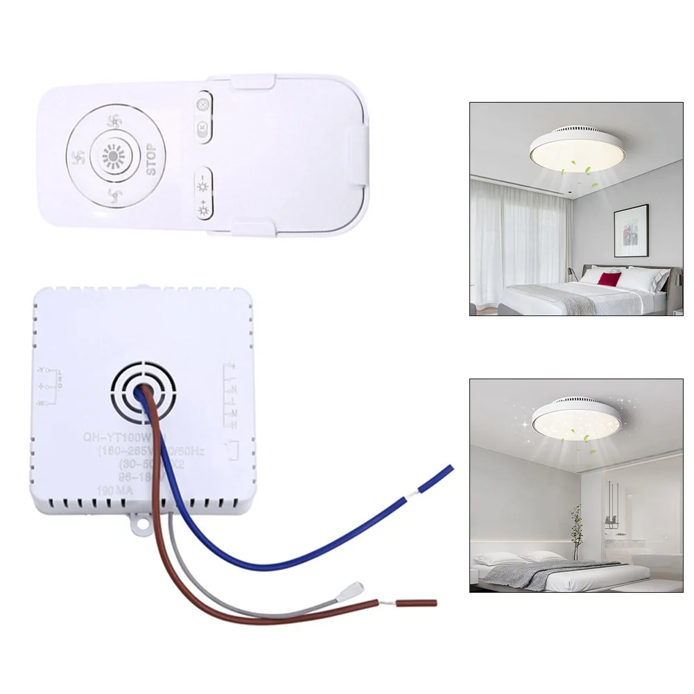 Stylish Ceiling Fan Light Remote Control 100W Receiver Energy Efficient LED Output 30W/50W Input Voltage 180 265V AC