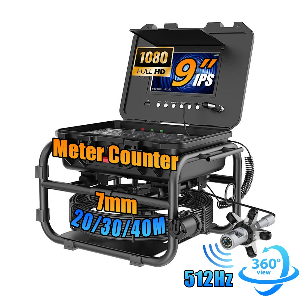 360 Rotating Sewer Pipe Inspection Camera, Endoscope Camera 9