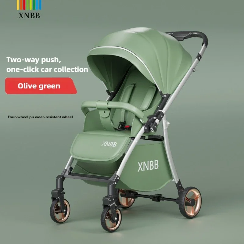 

2025 New Baby Stroller Can Sit and Lie Down, Lightweight, Two-way, One-button Folding, Shock-absorbing 0 To 3 Years Old Stroller