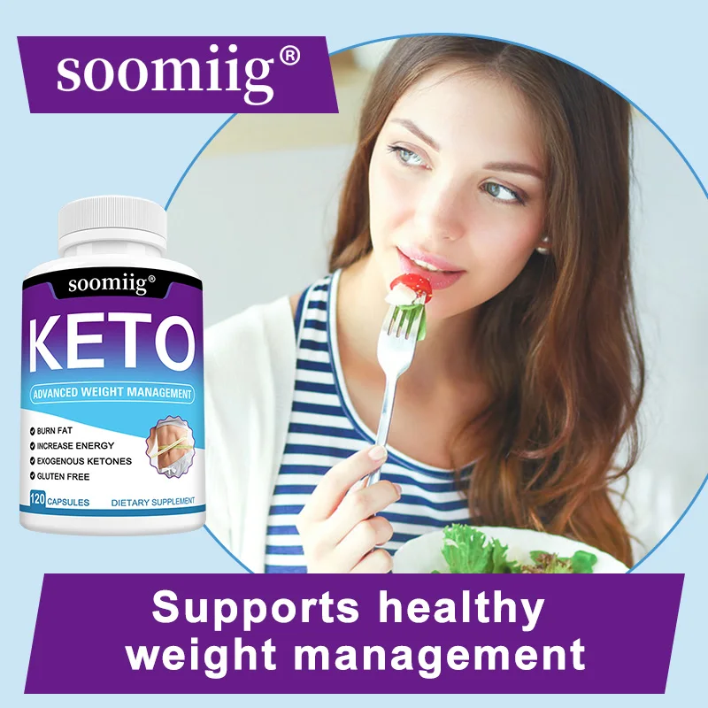 Keto Supplement Capsules, Detoxifies, Help Suppress Appetite, Promote Digestive Health, Suitable for Both Men and Women