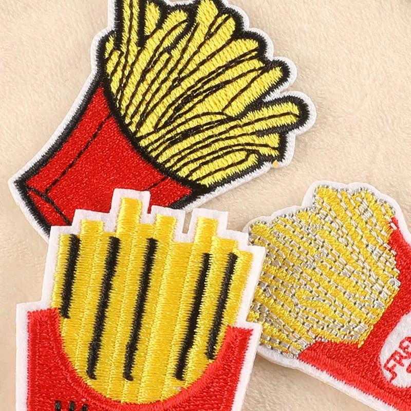 17-teiliges Lot von Lebensmitteln, Donut, Hamburger, Pommes Frites, Stickerei-Applikation, zum Aufbügeln, Großhandel für Kleidung, Kinder, schmelzbar, niedlich – Detail 9