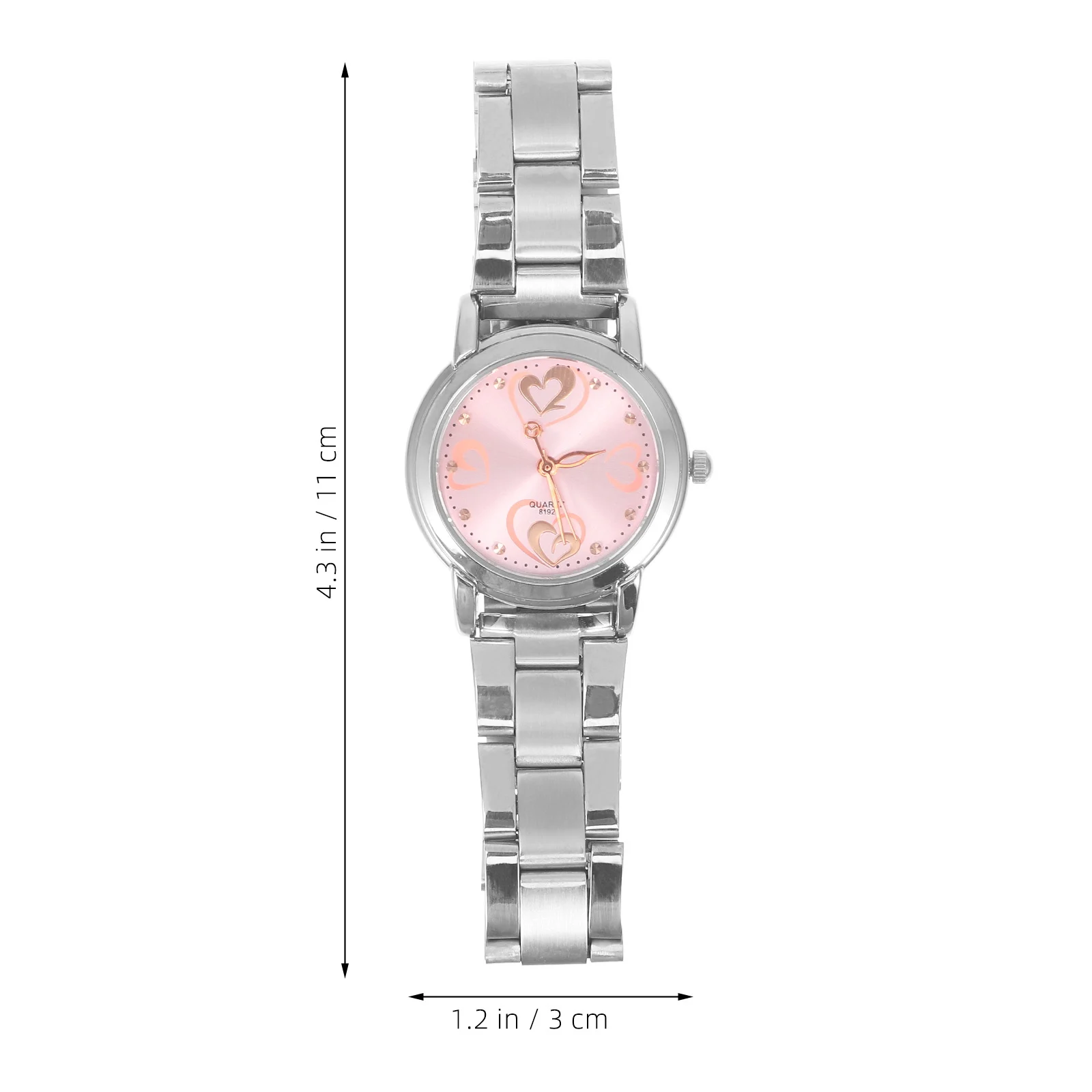Steel Strap Couple Watch Fashion Delicate Quartz Wristwatch Waterproof for Adults Students Pink Girl Style Valentine Gift
