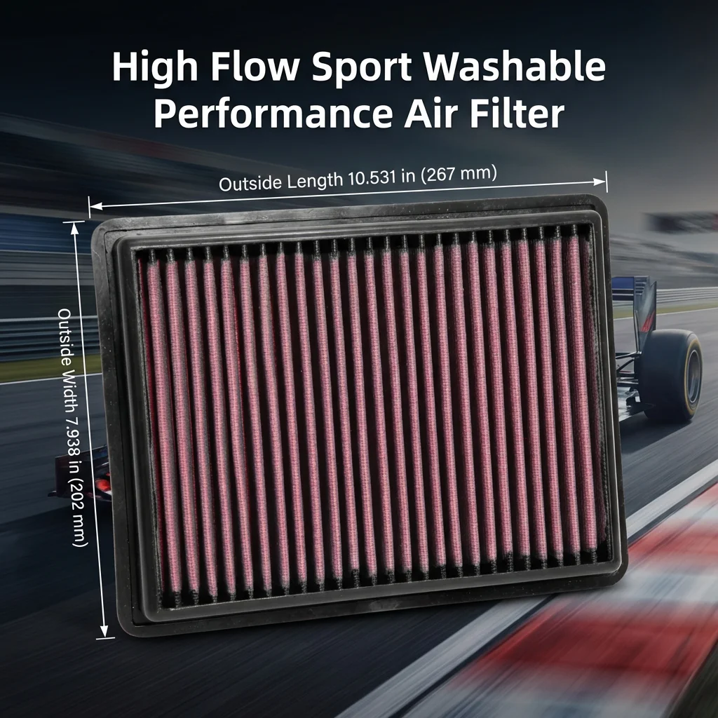 for Chevrolet Equinox GMC Terrain Holden Equinox 2017-2026 1.5 1.6 2.0 High Flow Sport Washable Air Filter 33-5069 23279657