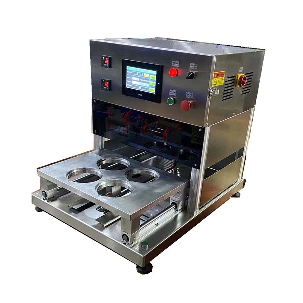 Many Roll Trays Machines Easy-to-Operate Automatic Tray Box Sealing Machine With Foil Stainless Steel Paper Packaging