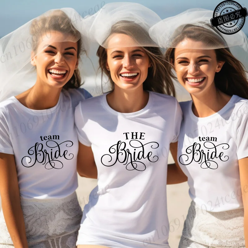 

Women's Tops Tees T-Shirts Clothing Team Bride Design T-Shirts for Women Girls Party Clothes Personalized Bridal Shower Tees TE1