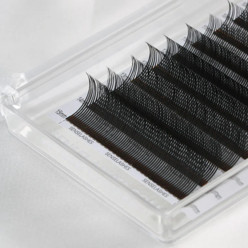 SENSE LASHES 12 Rows 0.07mm 5D Cashmere Volume Wispy Eyelash Extensions Natural Soft Easy Fans Volume Individual Lashes