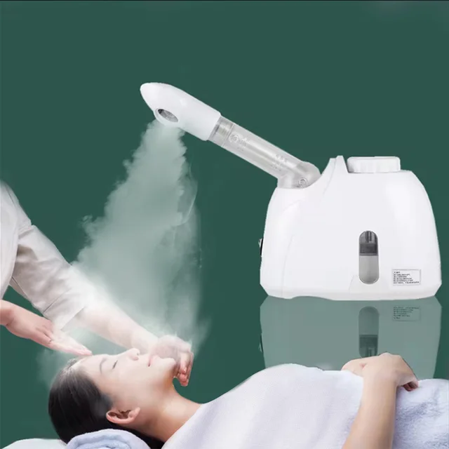 Ozonowy parowiec do twarzy ciepła mgła nawilżacz do głębokiego czyszczenia twarzy parownik opryskiwacz Salon Home Spa pielęgnacja skóry wybielanie