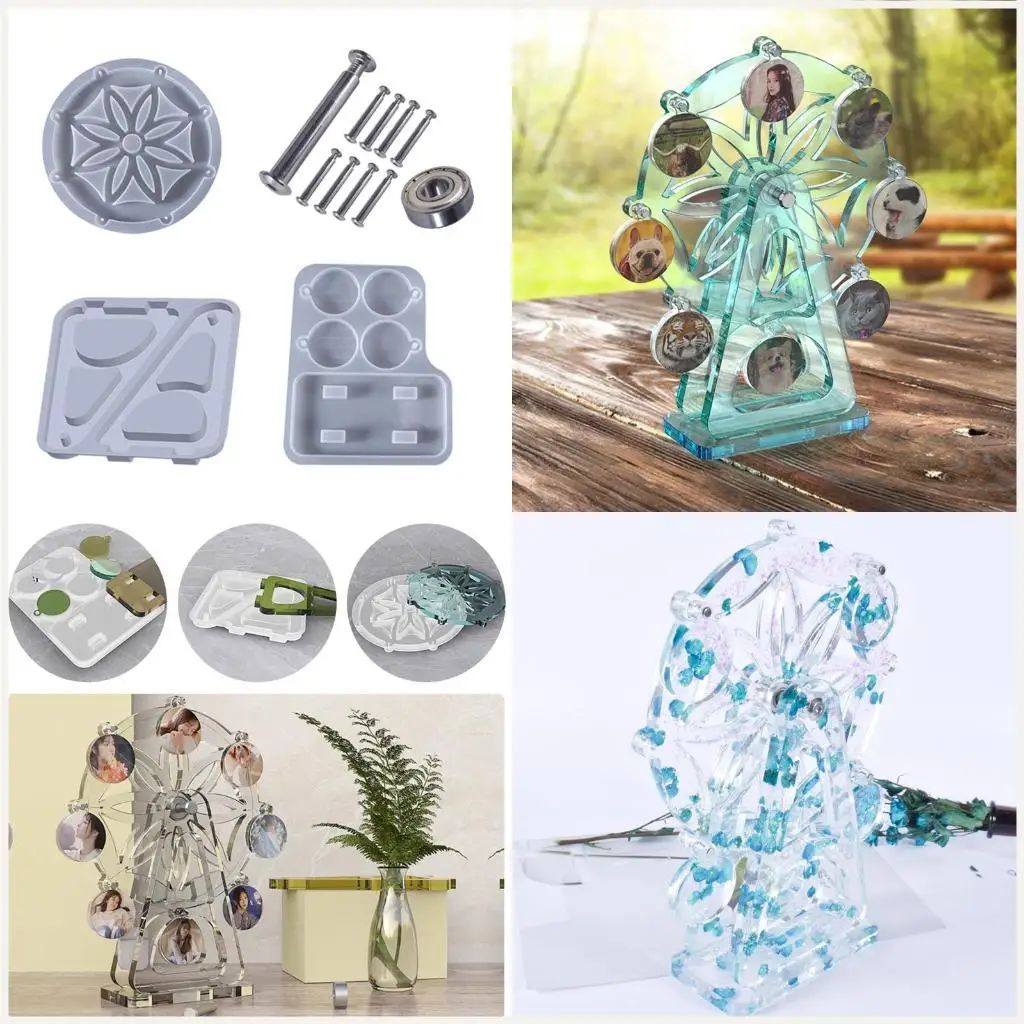 

Rotating Wheel UV Crystal Epoxy Resin Mold Handmade Desktop Ornaments Silicone Mould DIY Clay Crafts Jewelry Mold