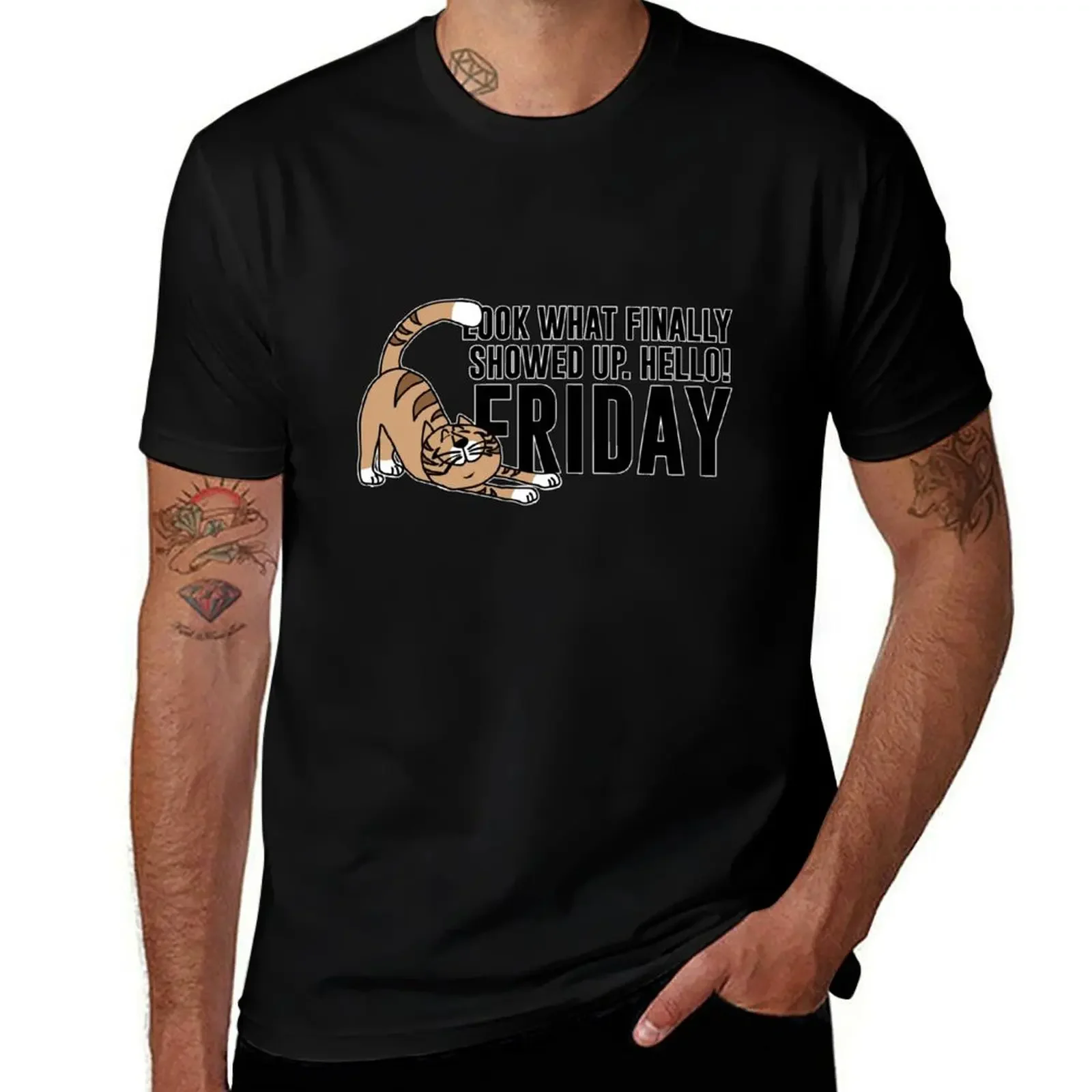 

Look what finally showed up. Hello! Friday. T-Shirt Short sleeve tee quick-drying plus size men clothing