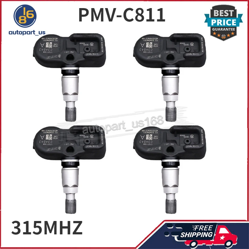 

4PCS Tire Pressure Monitor Sensor PMV-C811 315MHz TPMS For INFINITI EX35 FX35 FX50 G37 M37 M56 Q60 QX50 QX80 NISSAN 370Z JUKE