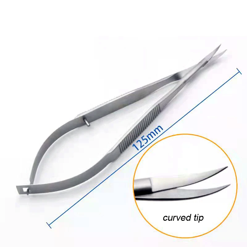 1pcs Castroviejo Corneal scissors Capsule membrane scissors Titanium/stainles steel Micro scissors ophthalmic instruments