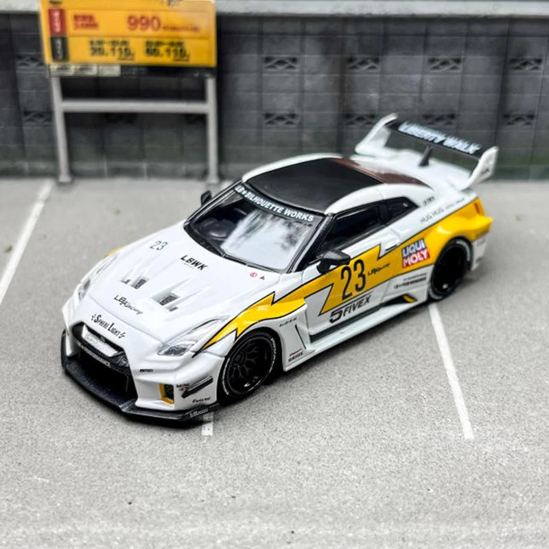 ซม.1:64 Skyline GTR-R35 RR LBWK Wide-Bodyรถรุ่นคลาสสิกผู้ใหญ่ของที่ระลึกของขวัญตกแต่งจอแสดงผลแบบคงที่
