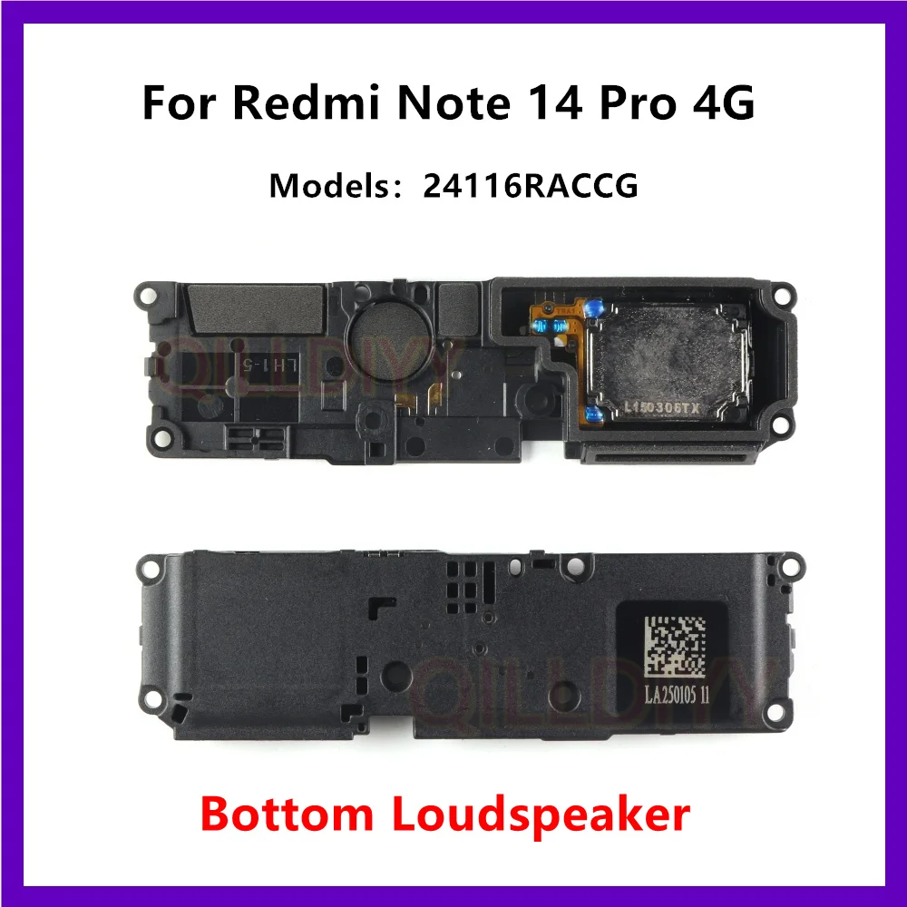 Altavoz para Xiaomi Redmi Note 14 Pro 4G, altavoz inferior, módulo de timbre, Note14, piezas de reparación de teléfonos inteligentes