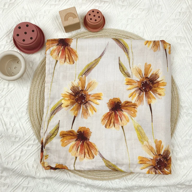 طقم ملاءة سرير أطفال من القطن الخيزران لحديثي الولادة، غطاء من الكتان لغطاء فراش الأطفال