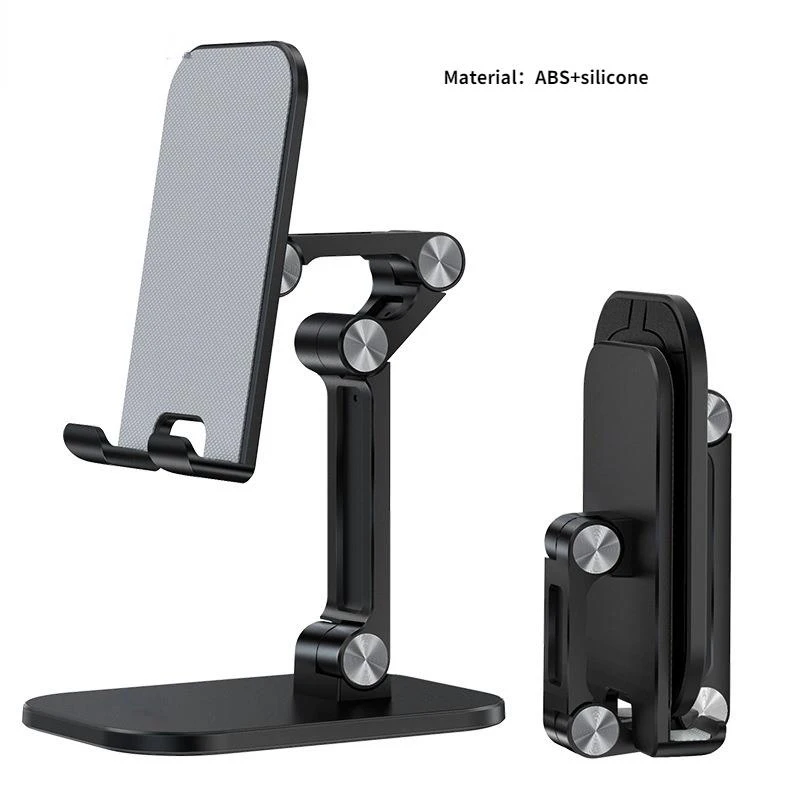 Adjustable In Height Phones Stand Three Sections Foldable Desk Mobile Phones Holder For iPhone iPad Tablet Desktop Phones Holder