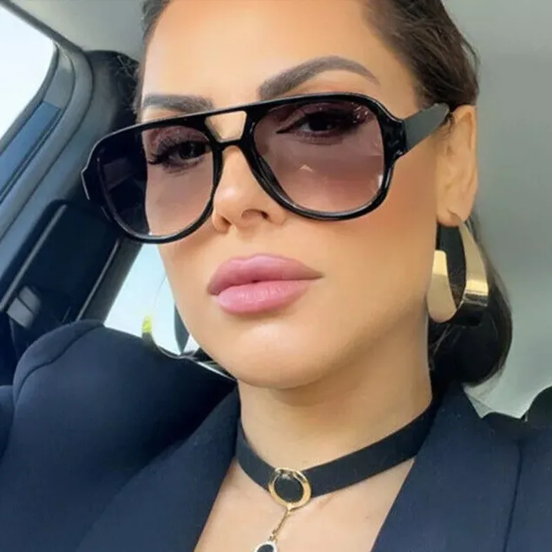 New Square Pilot Sunglasses Women Men Retro Shades Brand Female Luxury Sun Glasses Vintage Fashion Oculos De Sol UV400 image 2