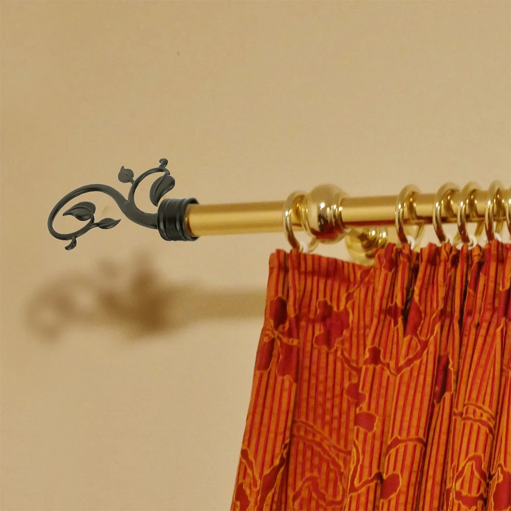 

4Pcs Curtain Rod Finials Decorative End Caps Replacement Drapery Rail Window Treatment Rods Curtain Bar Plugs Design