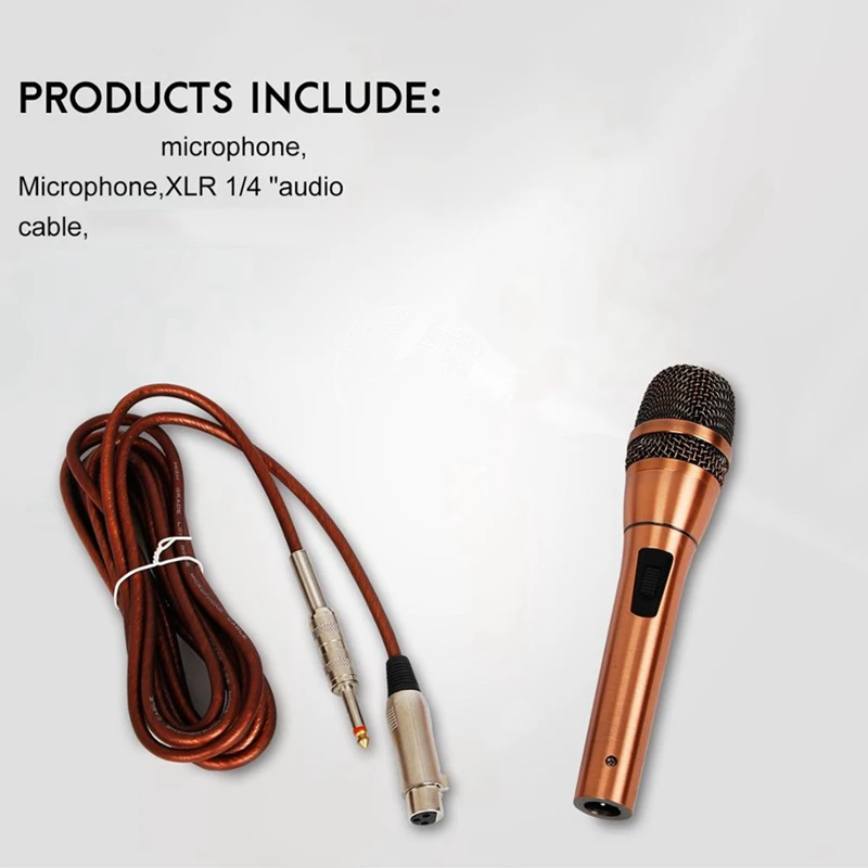 Universal Wired Handheld Dynamic Microphone Noise Isolation Mic For Outdoor Karaoke Meeting Singing