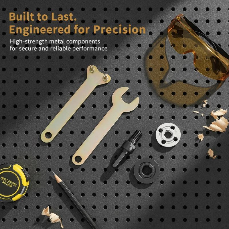 Electric Drill Angle Grinder Connecting Rod Set 5 Pcs Perfect Fit For Grinding Cutting Rust Removal Garage Workshop Daily Repair